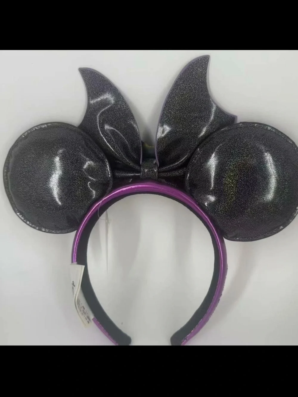 Disney Parks Loungefly Halloween Spiderweb Sequin Minnie Mouse Ears Headband